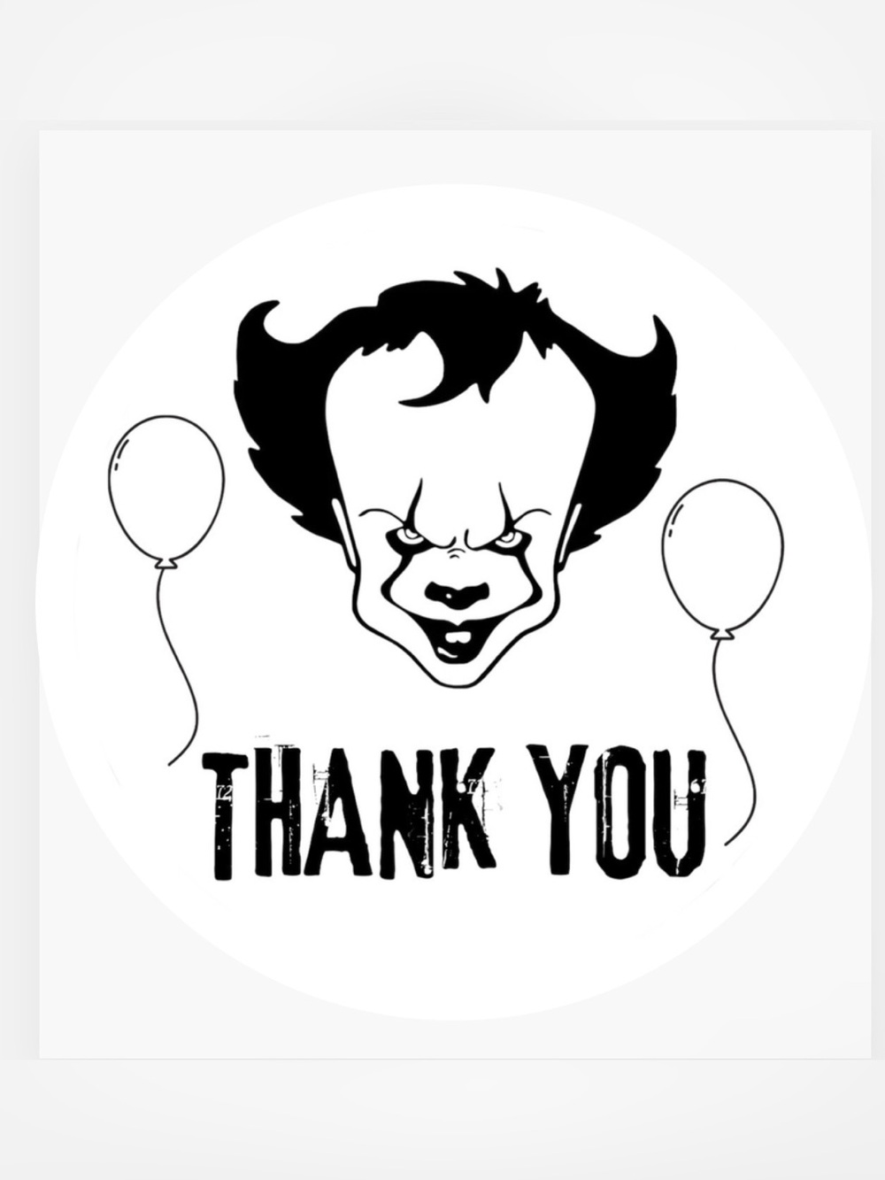 Handmade 50 count IT The Clown Stickers
